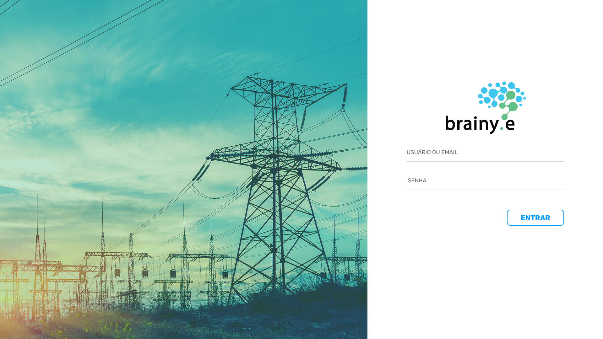 Tela inicial da plataforma de treinamento