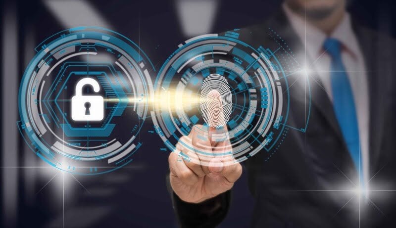 Ilustração de segurança cibernética com inteligência artificial